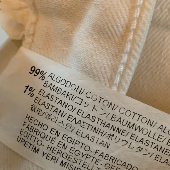 Bright white Trafaluc crop cotton jeans NEW condition thick and soft size 2 - Picture 9 of 11